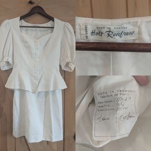 Vintage Holt Renfrew peplum style jacket and skirt
